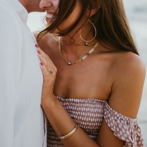 Tahitian Pearl Fishtail Gold-Filled Choker